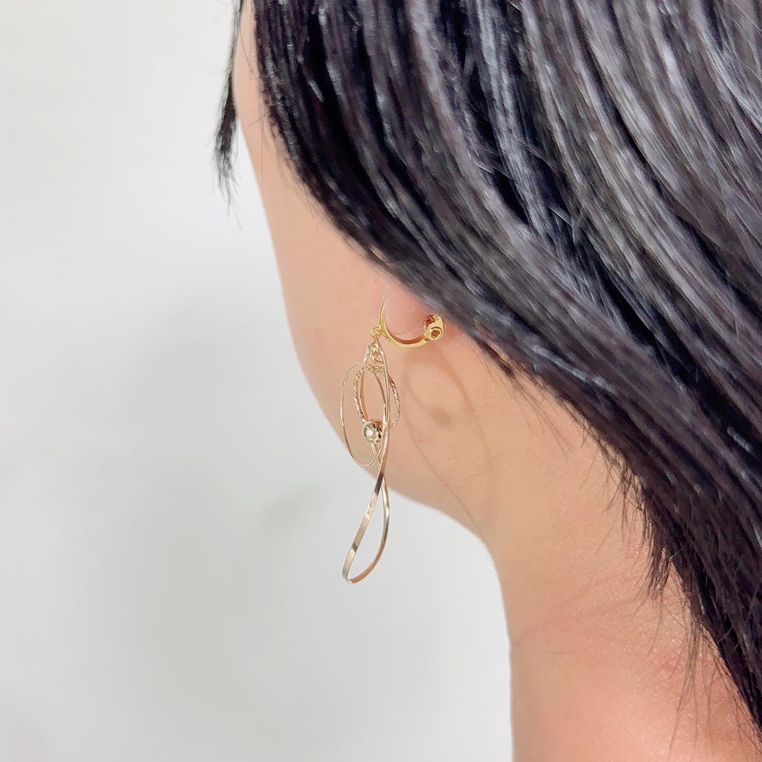 K14GF/SV 歩みの煌めき イヤリング|GFE4166GD