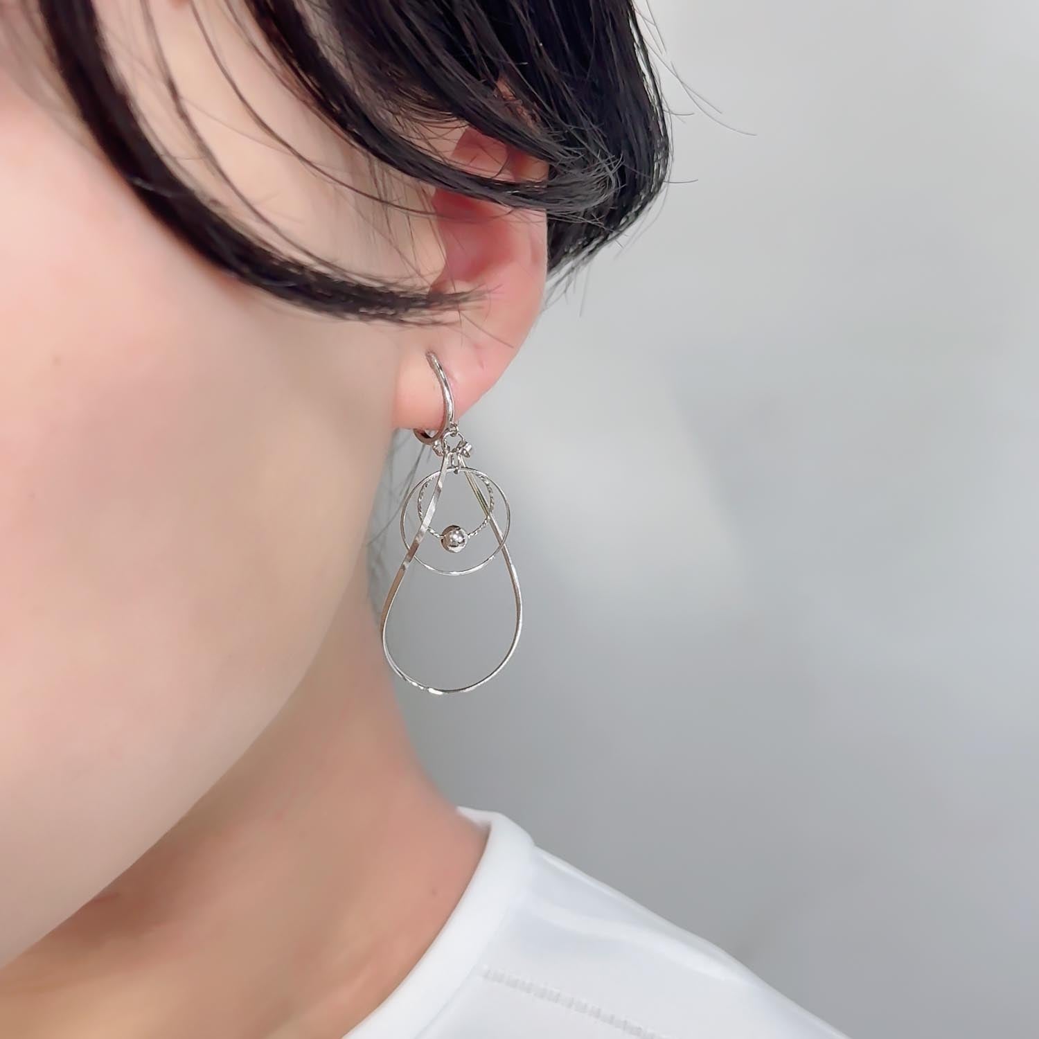 K14GF/SV 歩む煌めき イヤリング|GFE4166WH