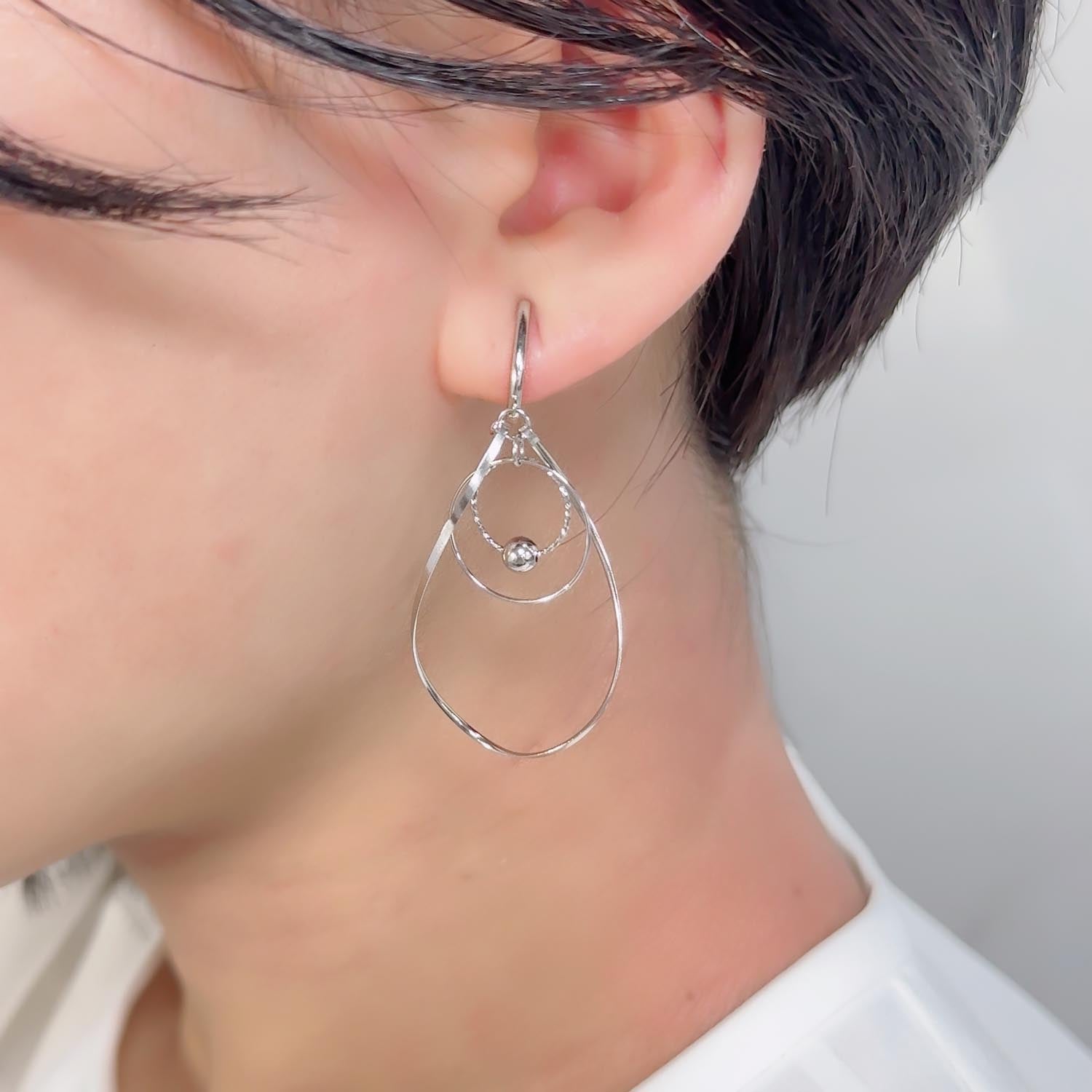 K14GF/SV 歩む煌めき イヤリング|GFE4166WH