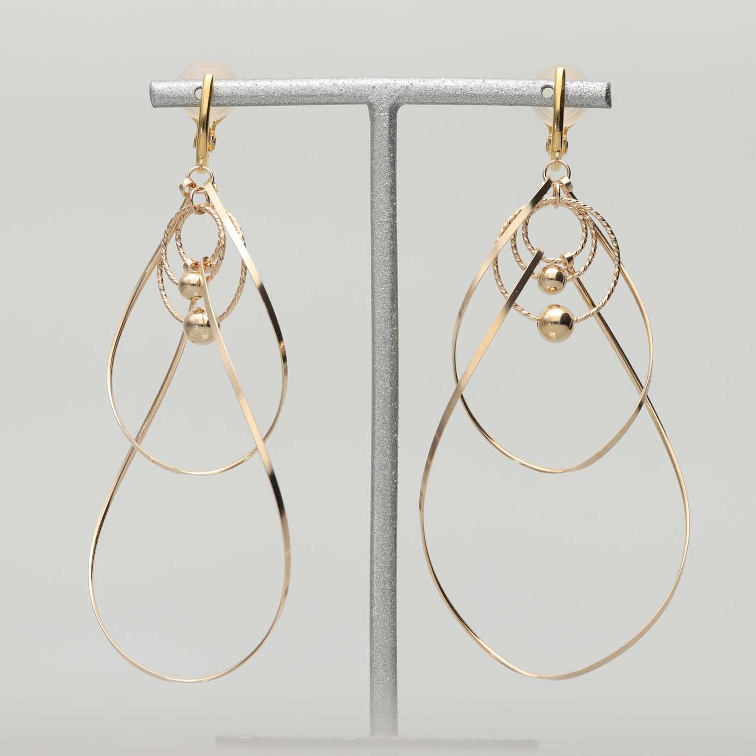 K14GF/SV 歩みの煌めき イヤリング|GFE4167GD