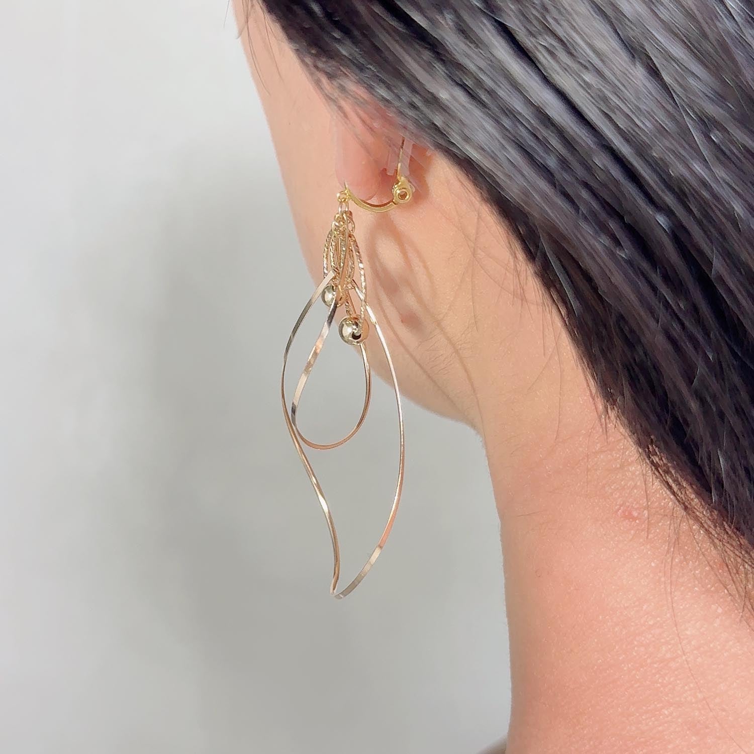 K14GF/SV 歩みの煌めき イヤリング|GFE4167GD