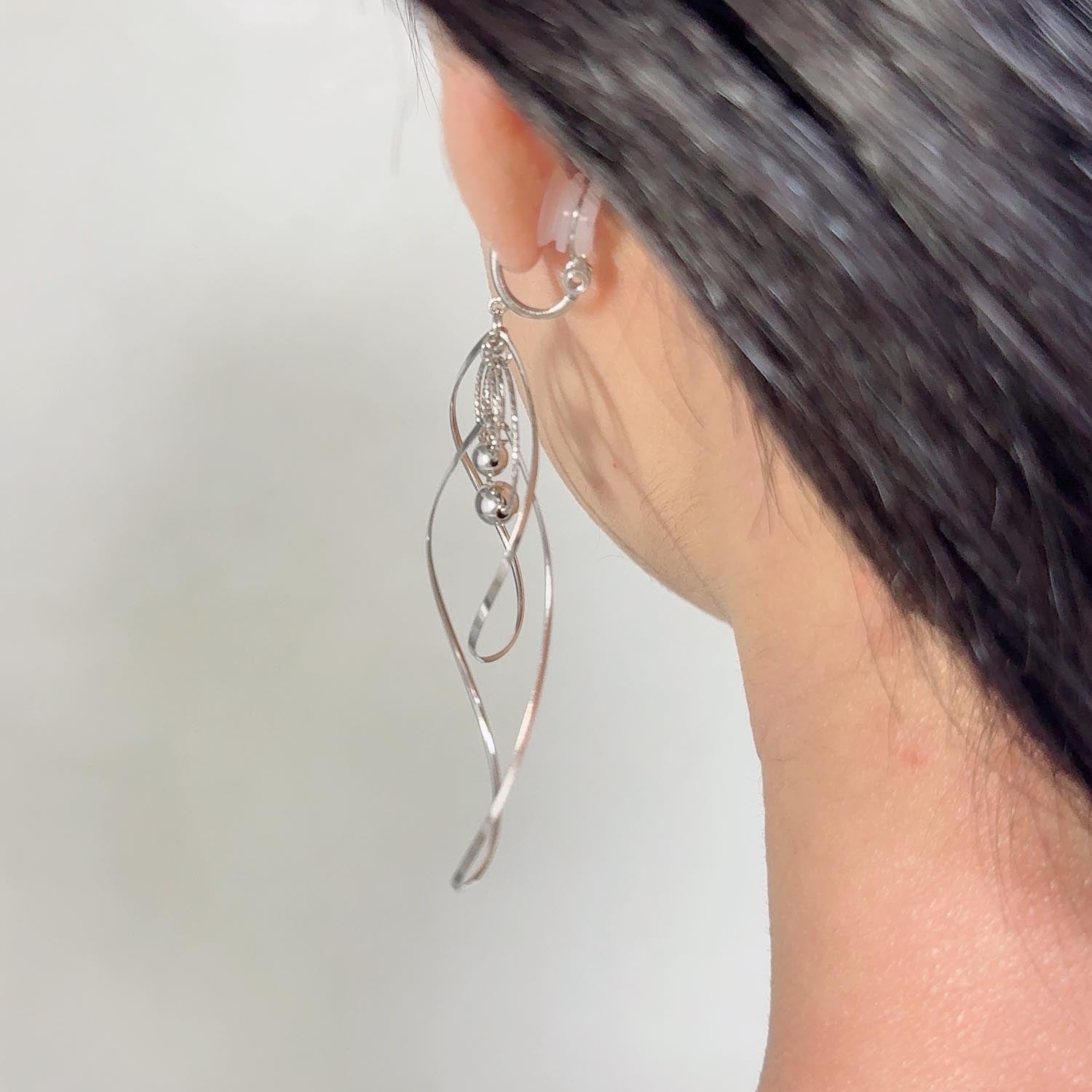 K14GF/SV 変歩みの煌めき イヤリング|GFE4167WH