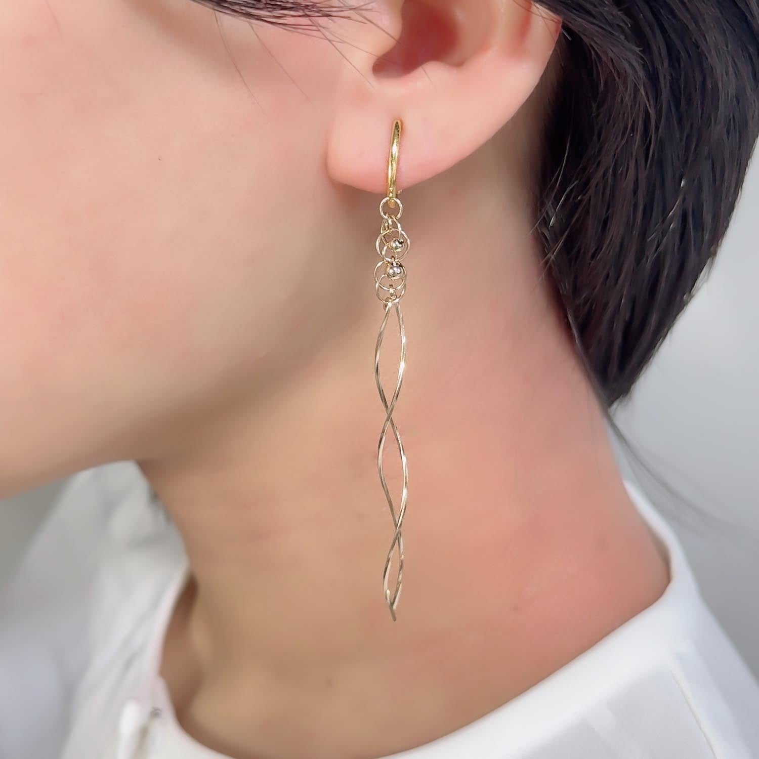 K14GF/SV 道のりの煌めき イヤリング|GFE4168GD