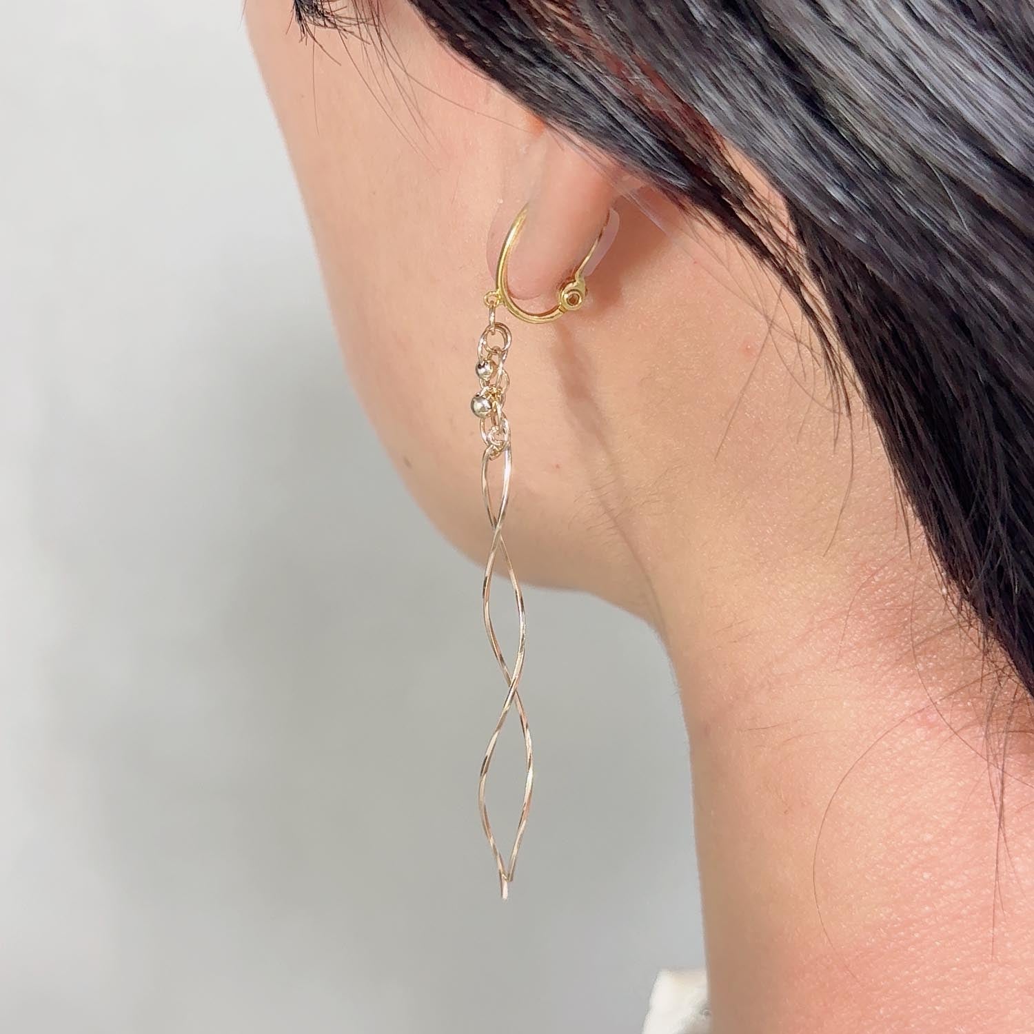 K14GF/SV 道のりの煌めき イヤリング|GFE4168GD