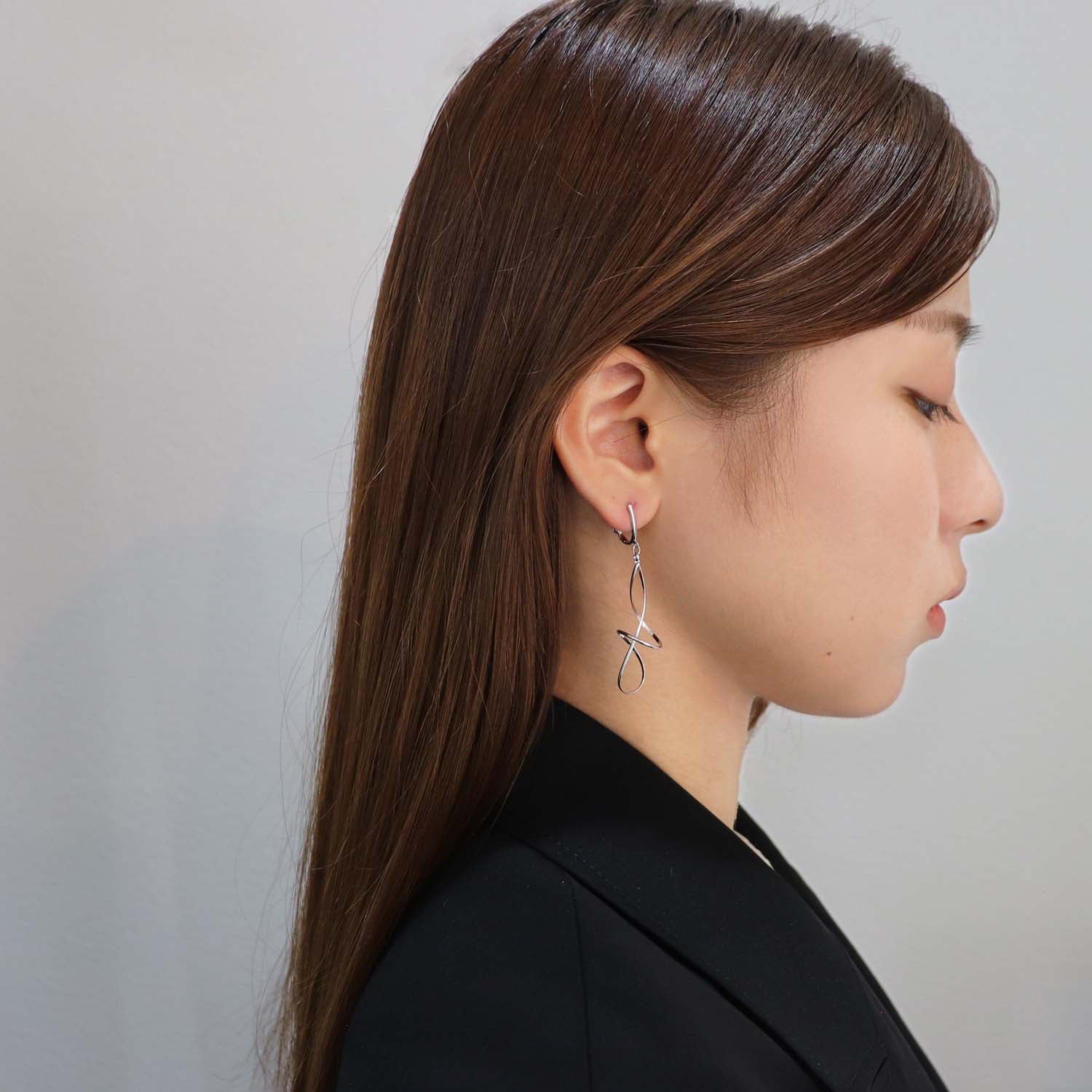 K14GF/SV 葉音のひと息 イヤリング|GFE4169WH