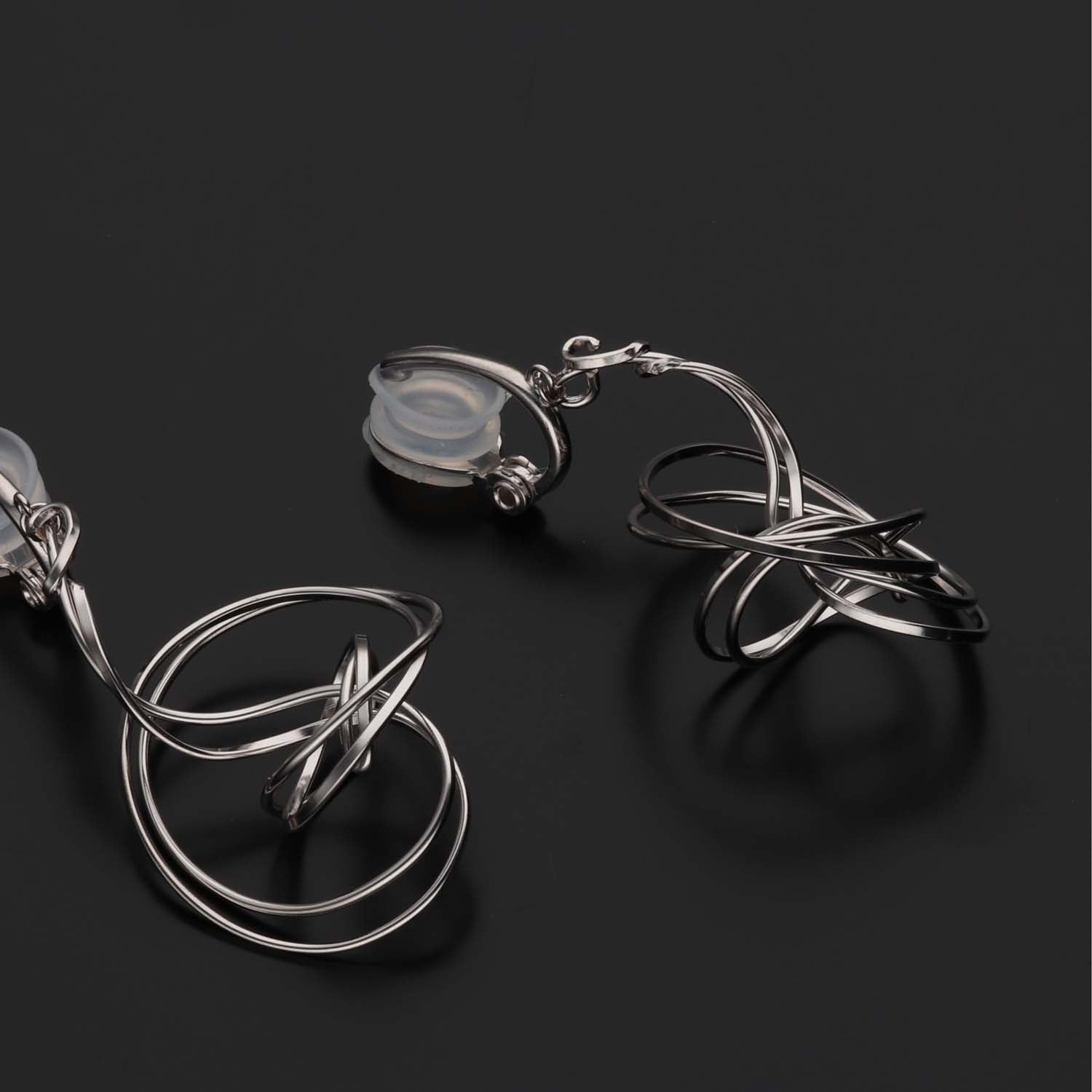 K14GF/SV 輪のゆらぎ イヤリング|GFE4172WH