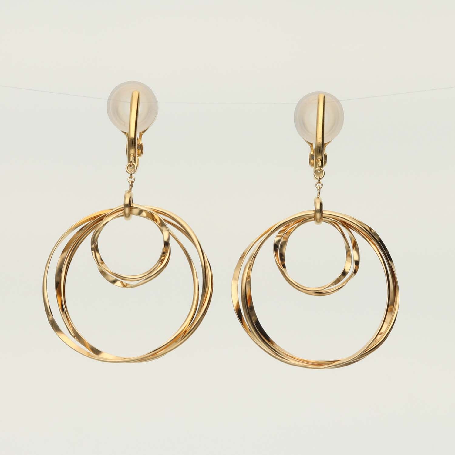 K14GF/SV 波紋のなごみ イヤリング|GFE4175GD