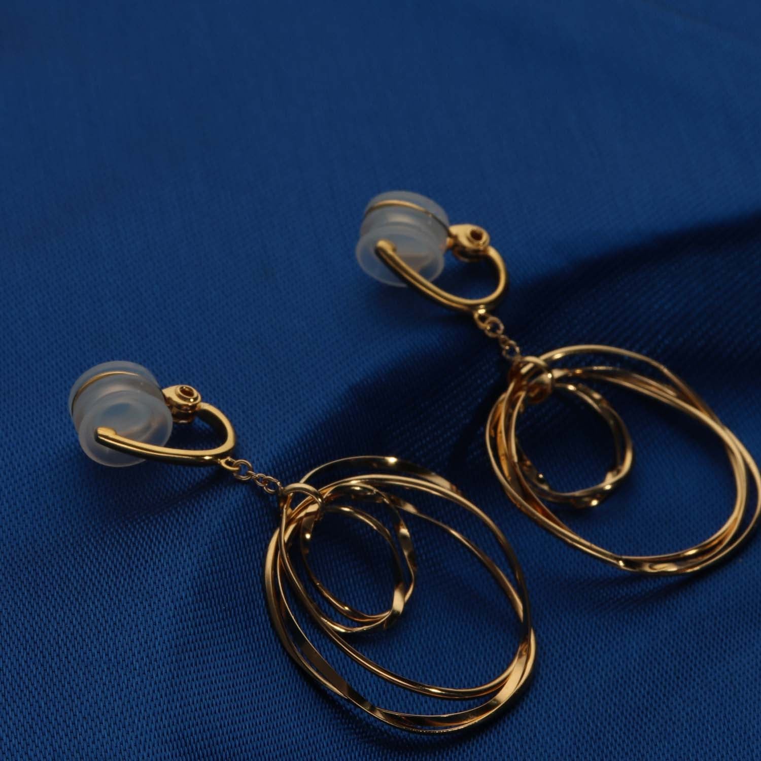 K14GF/SV 波紋のなごみ イヤリング|GFE4175GD