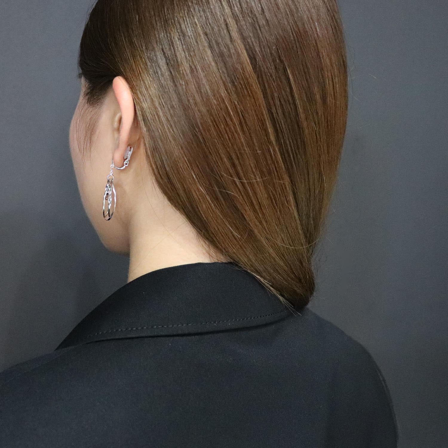 K14GF/SV 波紋のなごみ イヤリング|GFE4175WH