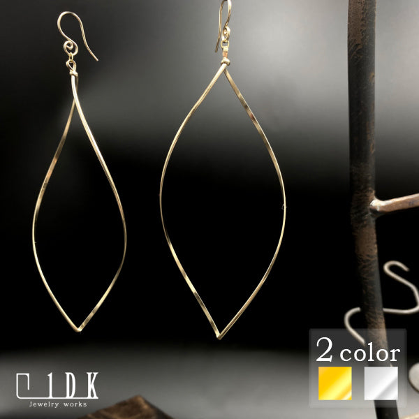 K14GF 大ぶりマーキス ピアス|GFP1125・1125WH