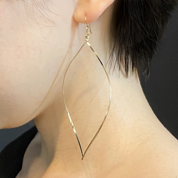 K14GF 大ぶりマーキス ピアス|GFP1125・1125WH