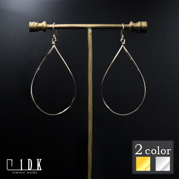 K14GF 大ぶりドロップ ピアス|GFP1236・1236WH
