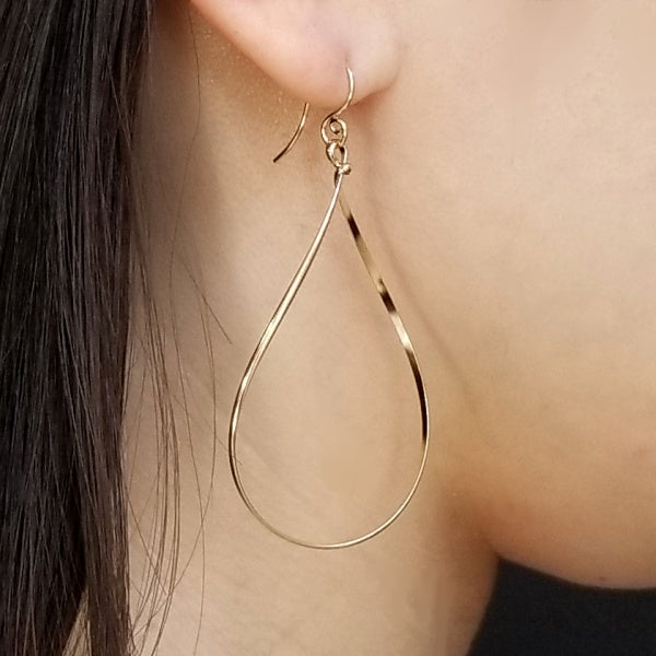 K14GF 大ぶりドロップ ピアス|GFP1236・1236WH