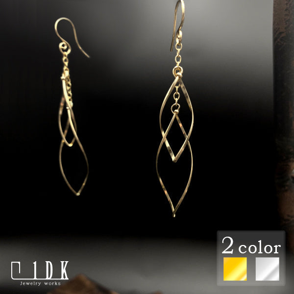 K14GF ダブルマーキス ピアス|GFP1249・1249WH