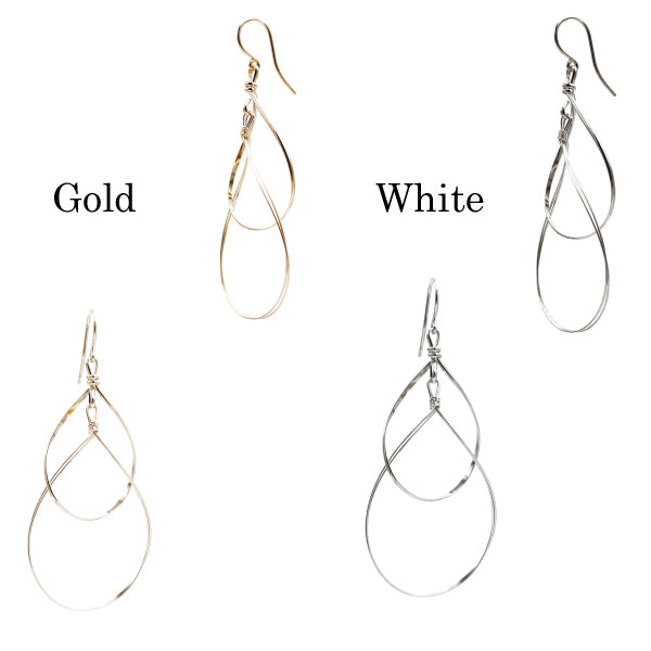 K14GF ダブルドロップ ピアス|GFP1250・1250WH