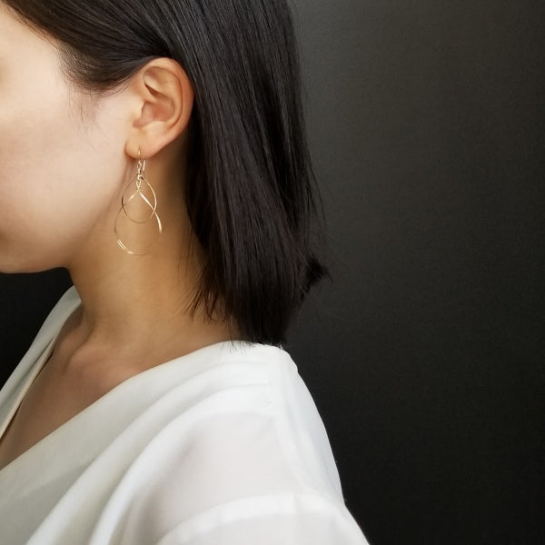 K14GF ダブルドロップ ピアス|GFP1250・1250WH