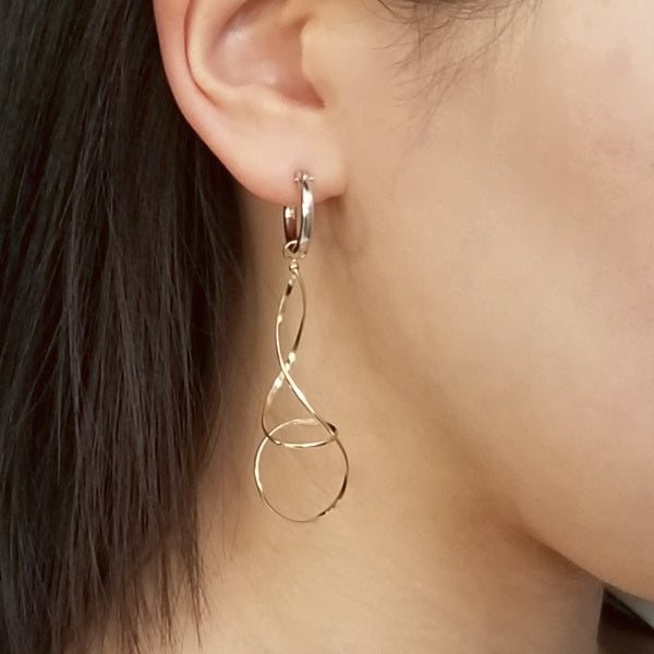 K14GF フープ コンビ ピアス|GFP1273