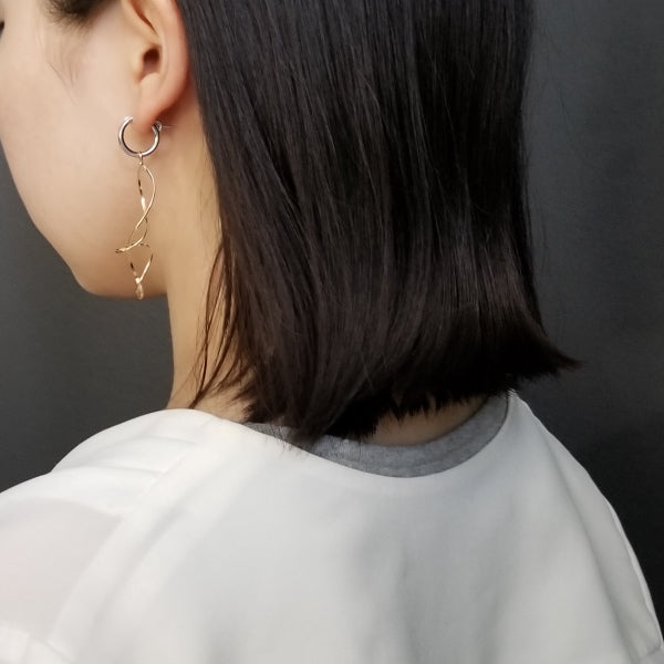 K14GF フープ コンビ ピアス|GFP1273