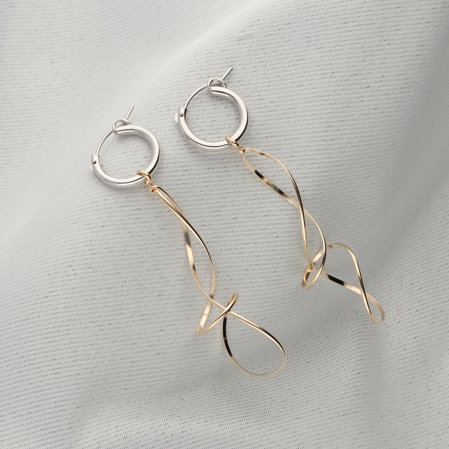 K14GF フープ コンビ ピアス|GFP1273