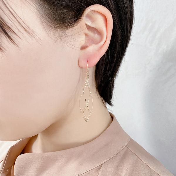 K14GF 緩やかに織り成す ピアス|GFP1301PY