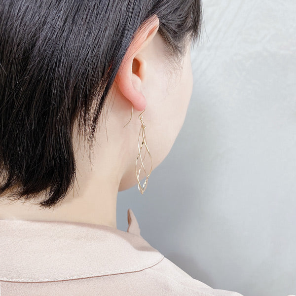 K14GF 緩やかに織り成す ピアス|GFP1301PY