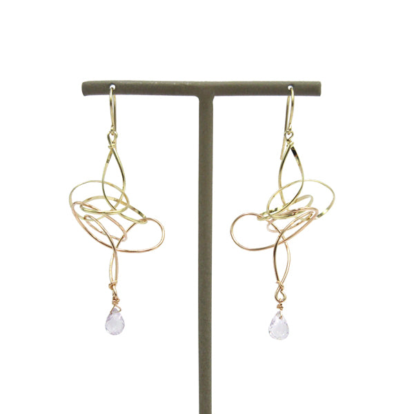 K14GF 淡い涼やかなアメジスト ピアス|GFP1314PY