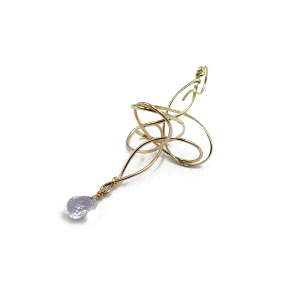 K14GF 淡い涼やかなアメジスト ピアス|GFP1314PY