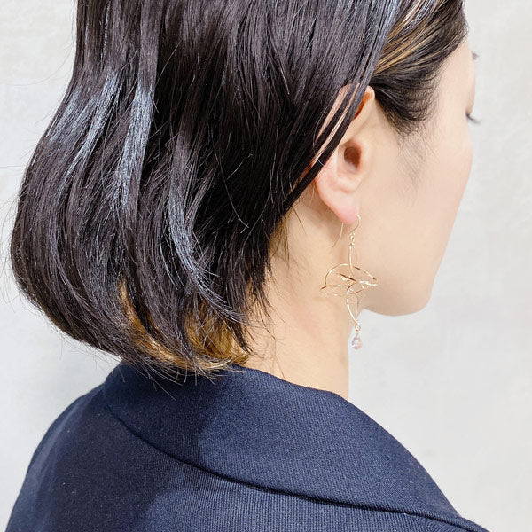 K14GF 淡い涼やかなアメジスト ピアス|GFP1314PY