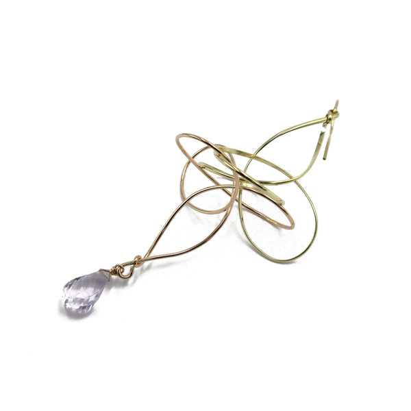 K14GF 淡い涼やかなアメシスト ピアス|GFP1315PY