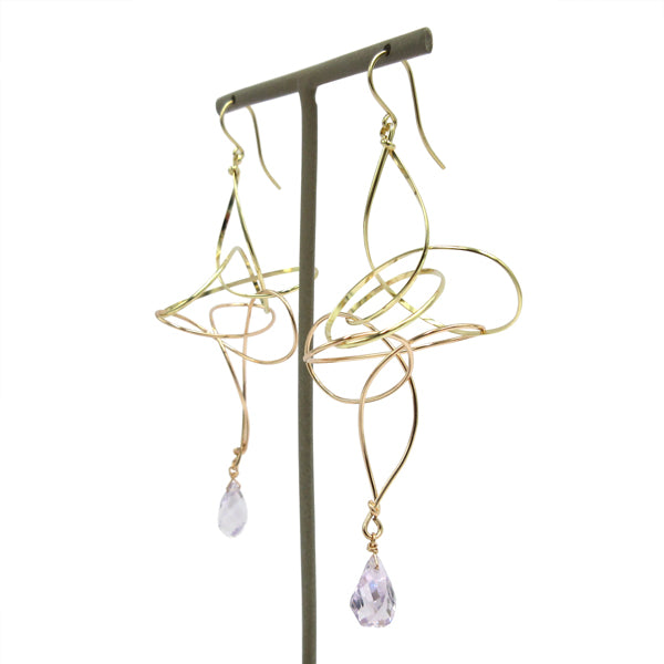 K14GF 淡い涼やかなアメシスト ピアス|GFP1315PY