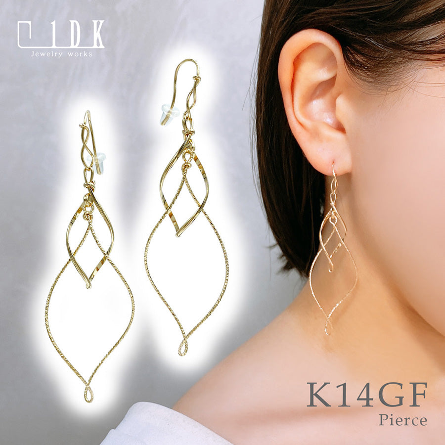 K14GF 弾け流れる煌めき ピアス|GFP1317