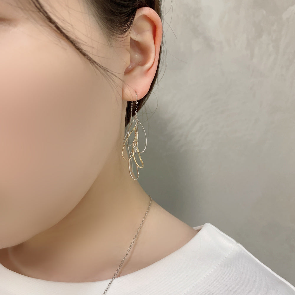 K14GF 軽やかに羽ばたく アメリカンピアス|GFP1327YW