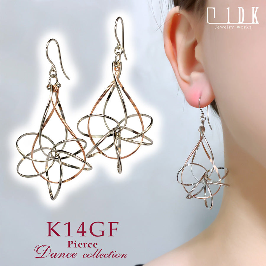 K14GF 美しき白銀世界 ピアス|GFP1332PW