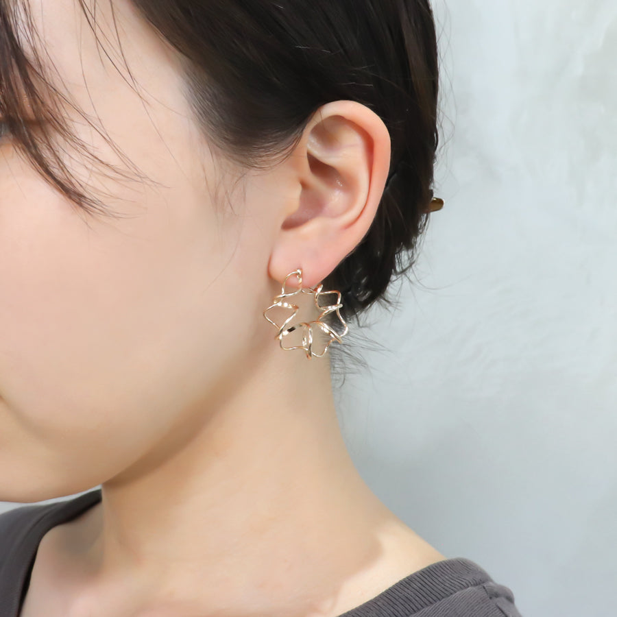 K14GF 静かなオーナメント ピアス|GFP1348