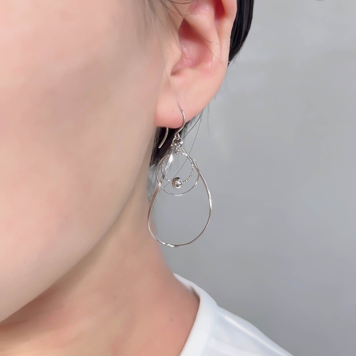 K14GF 歩みの煌めき ピアス|GFP1354WH