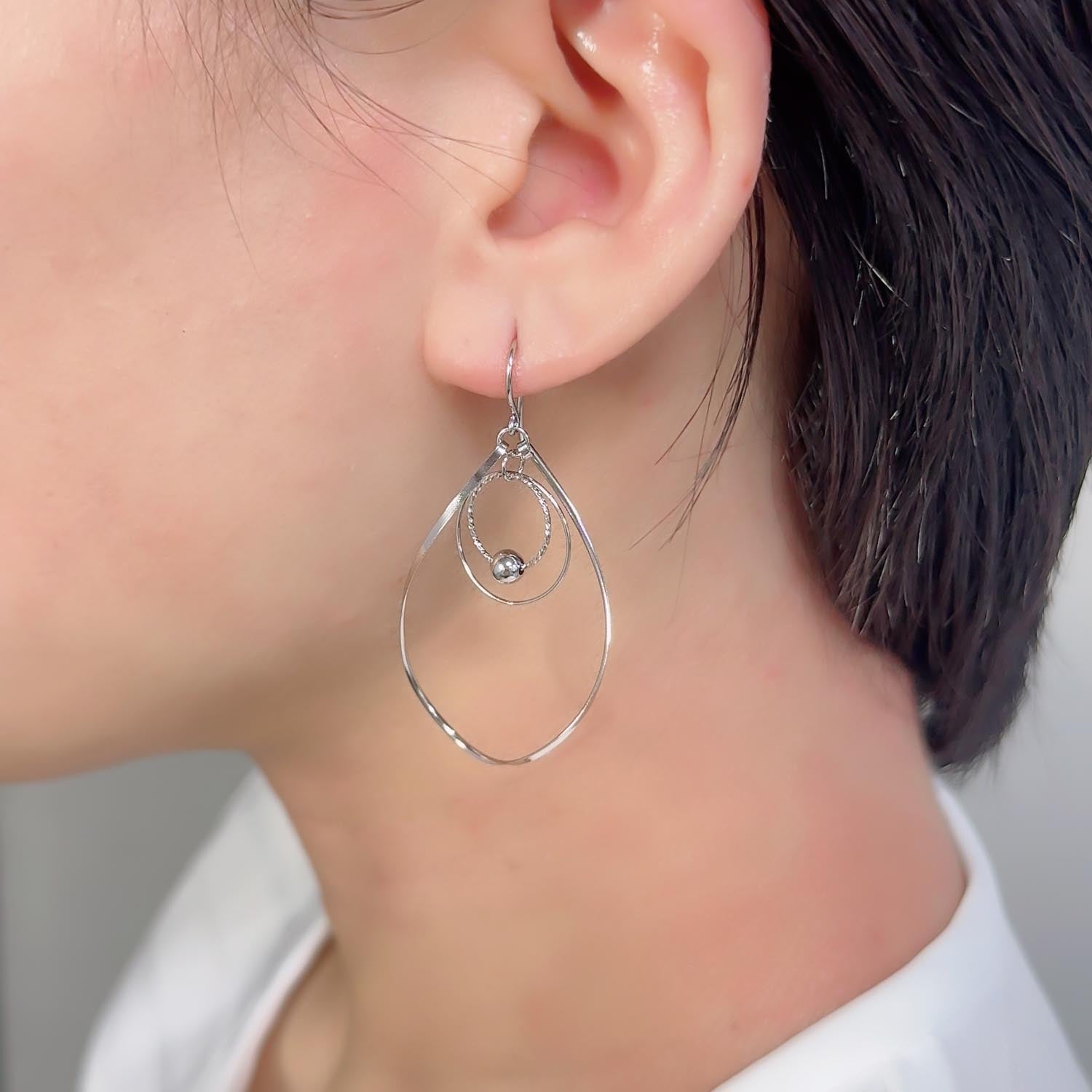 K14GF 歩みの煌めき ピアス|GFP1354WH