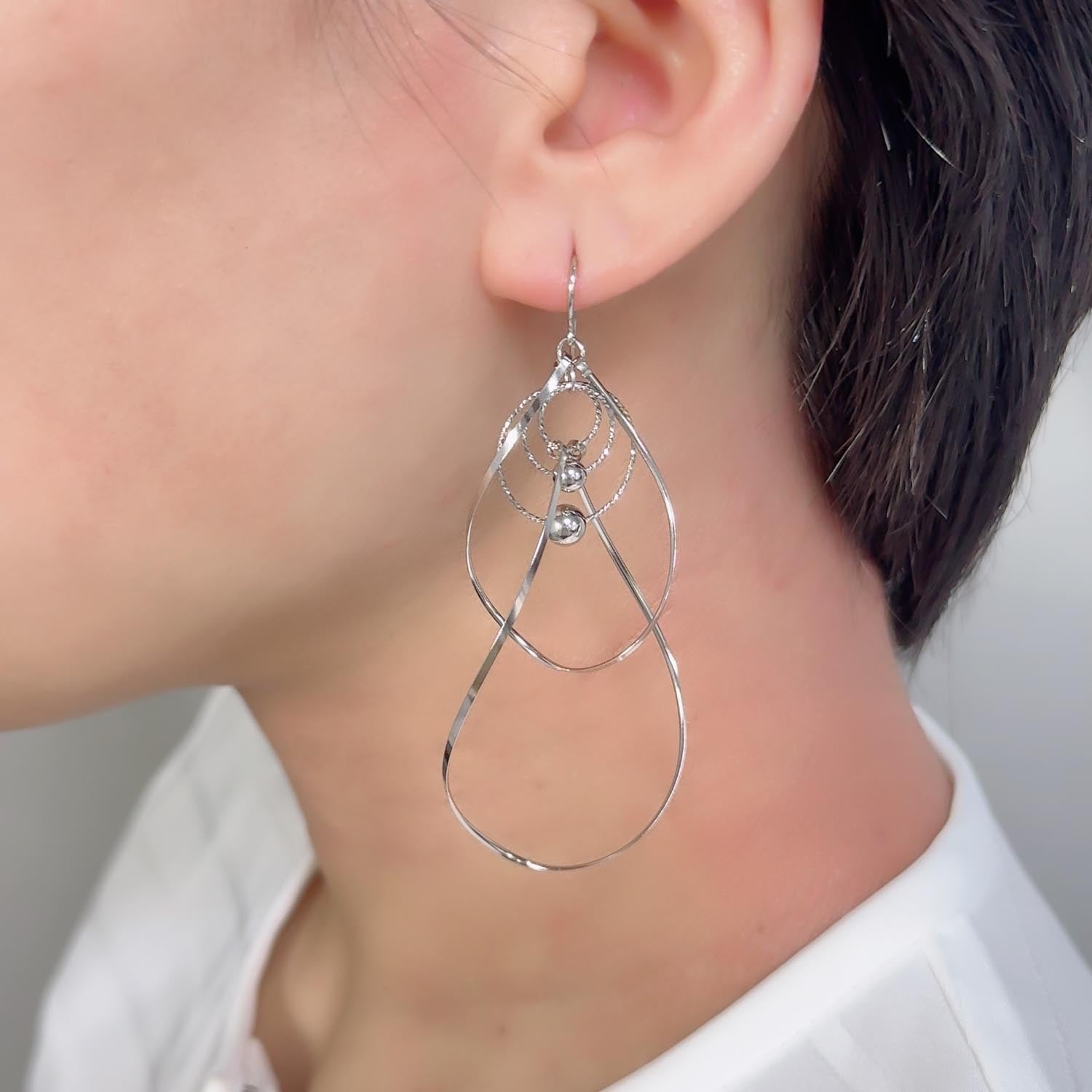 K14GF 歩みの煌めき ピアス|GFP1355WH