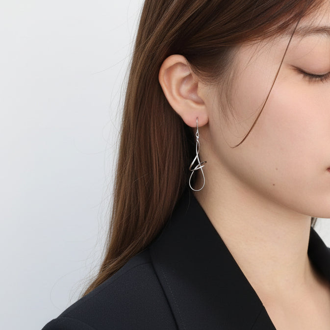 K14GF 葉音のひと息 ピアス|GFP1358WH