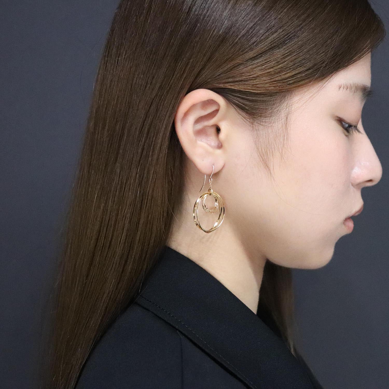 K14GF 波紋のなごみ ピアス|GFP1366GD