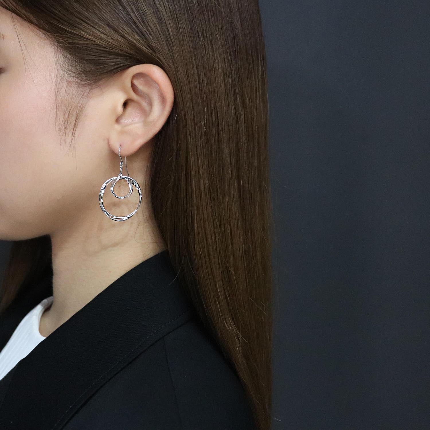 K14GF 波紋のなごみ ピアス|GFP1366WH