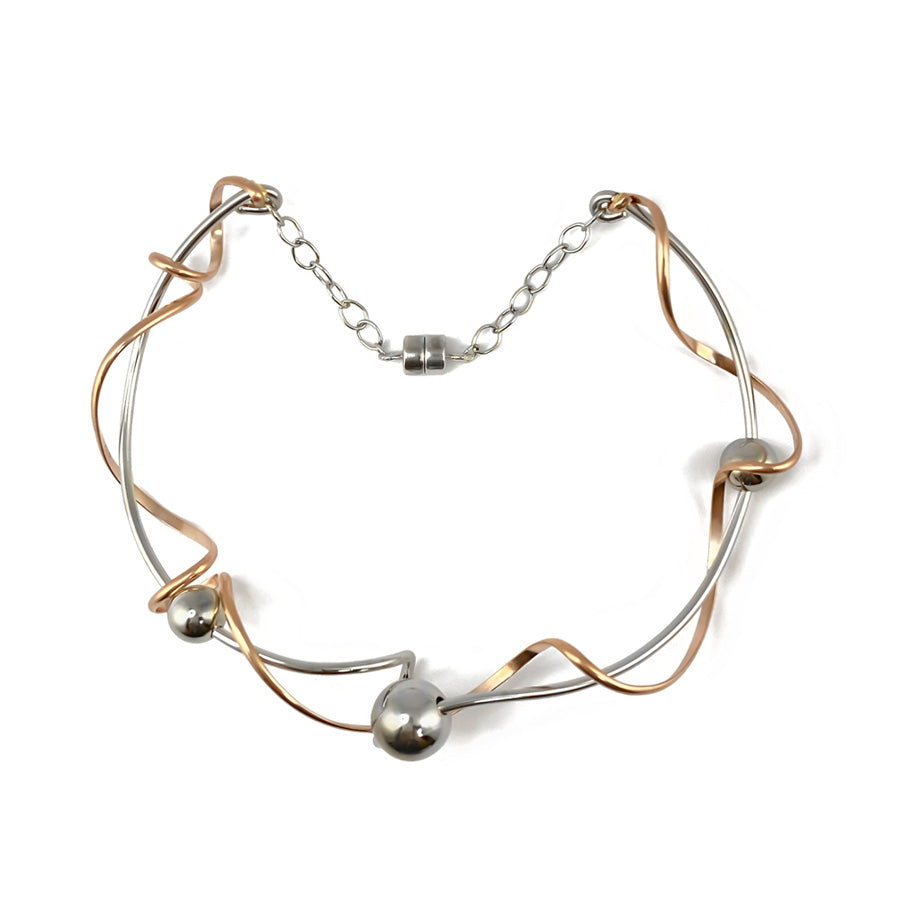 K14GF 躍動的に咲く マグネットバングル|GFP3042PW