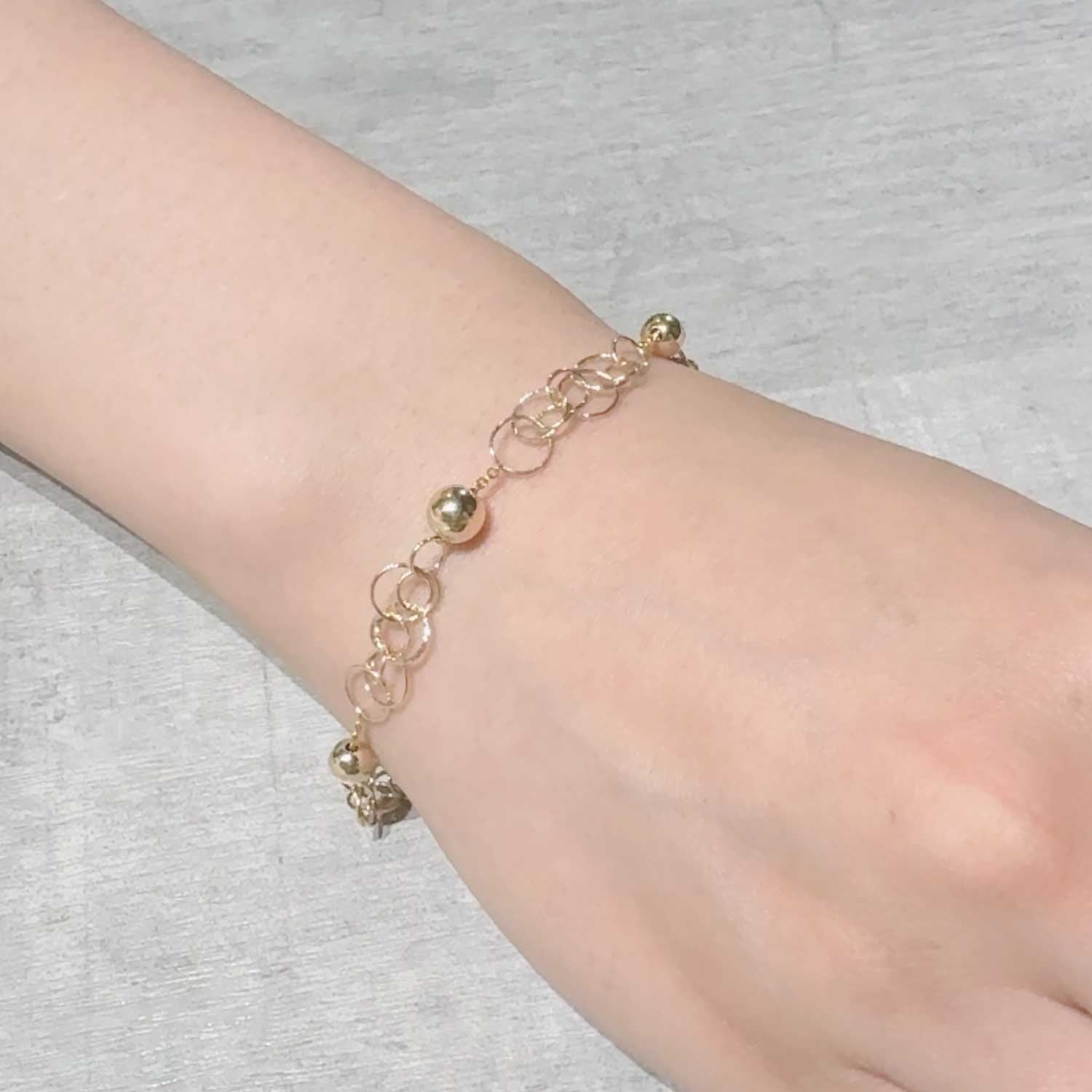 K14GF 年輪の光 ブレスレット|GFP3047GD