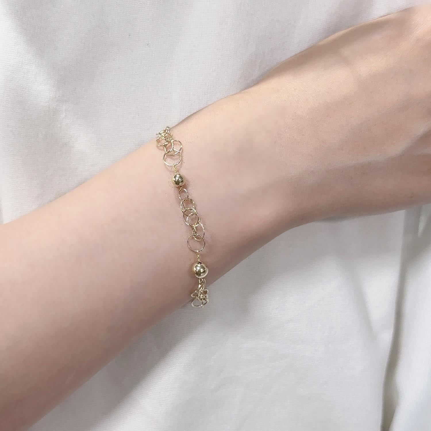 K14GF 年輪の光 ブレスレット|GFP3047GD