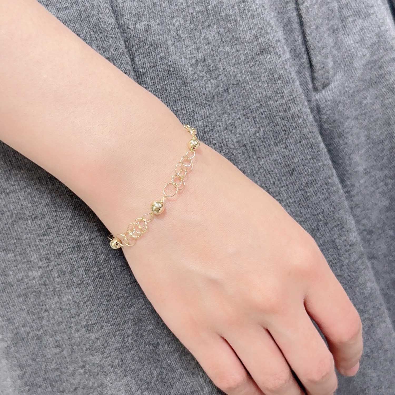 K14GF 年輪の光 ブレスレット|GFP3047GD