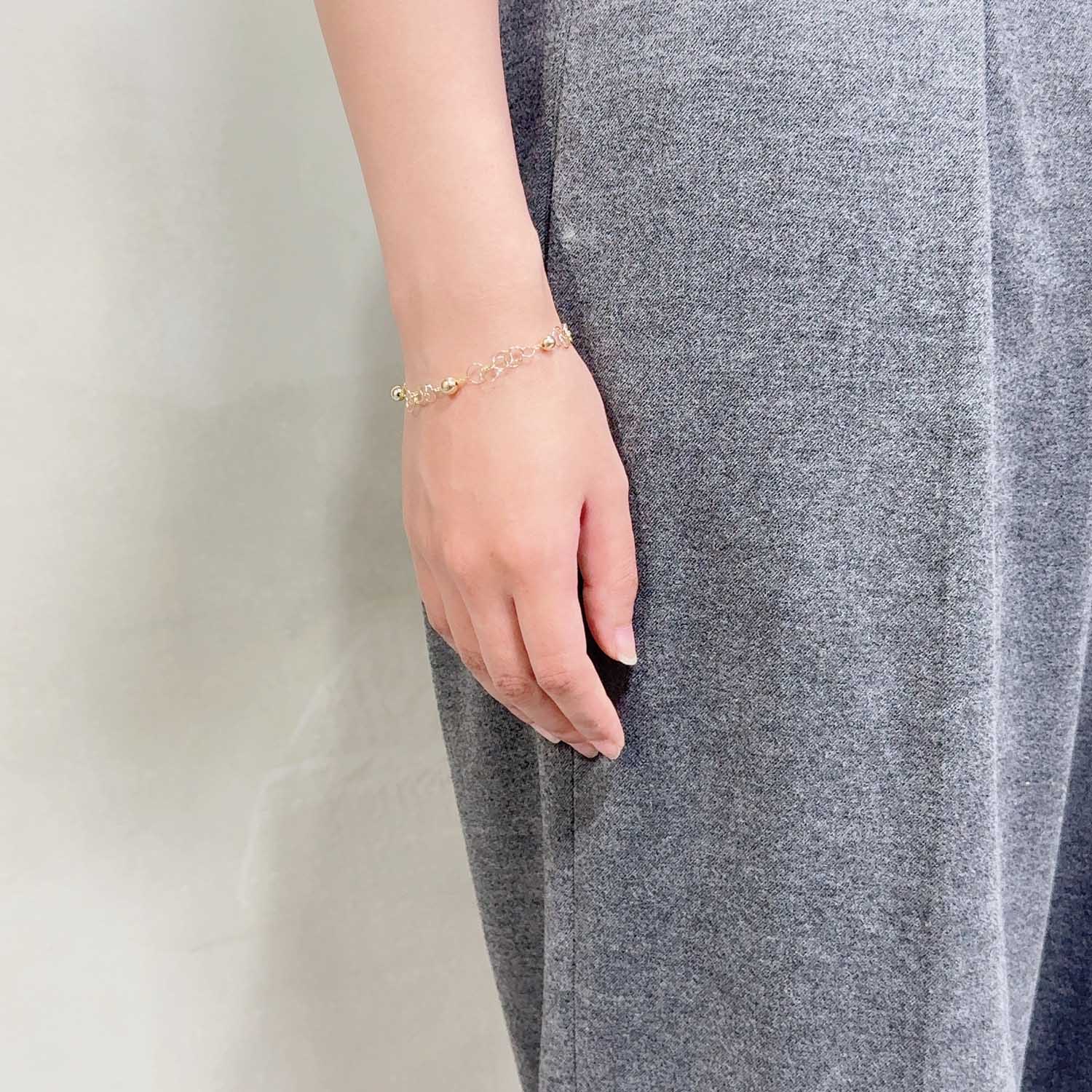 K14GF 年輪の光 ブレスレット|GFP3047GD