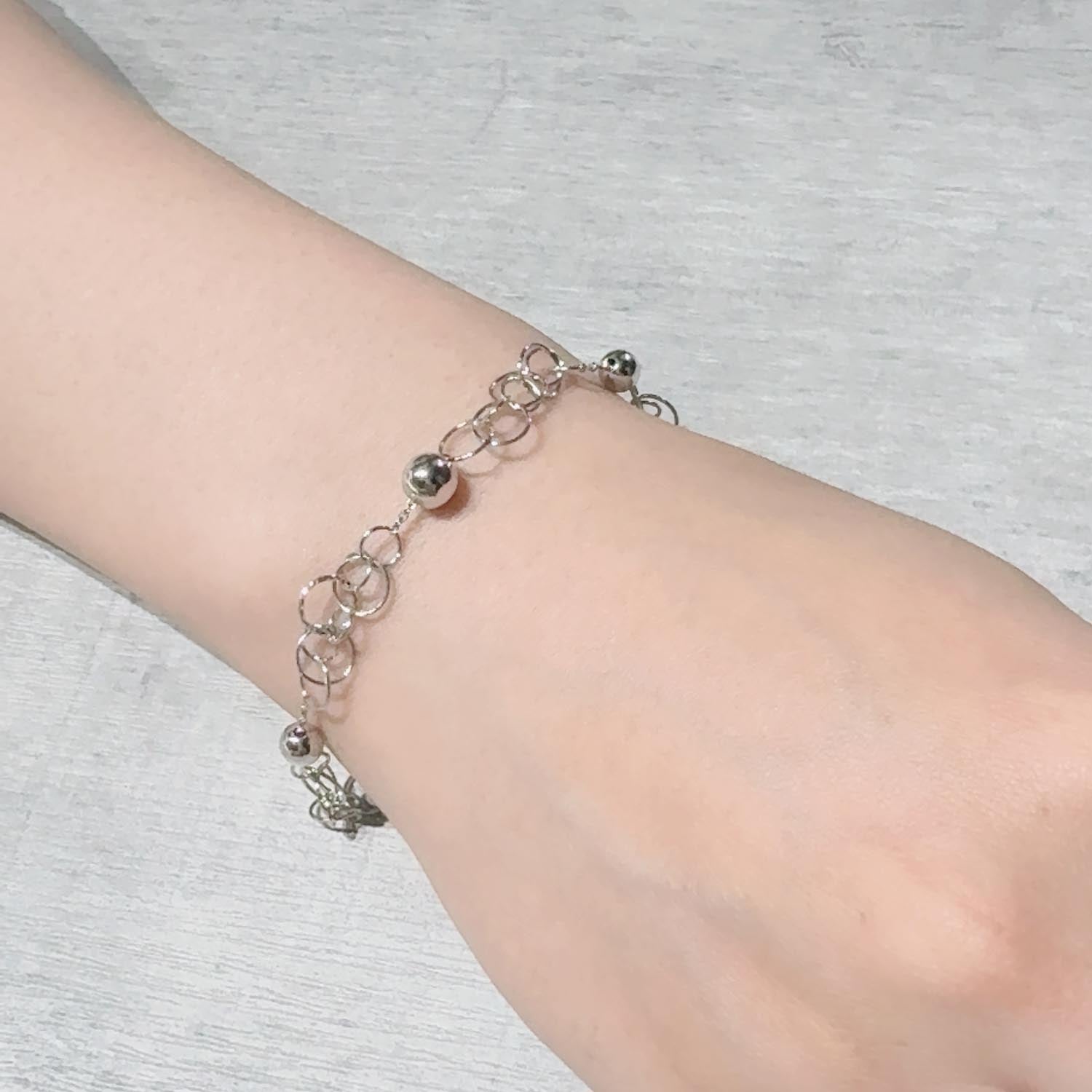 K14GF 年輪の光 ブレスレット|GFP3047WH