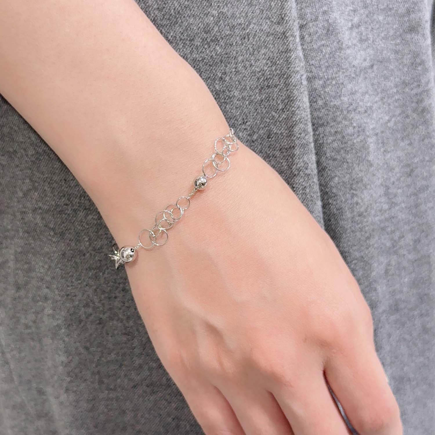 K14GF 年輪の光 ブレスレット|GFP3047WH