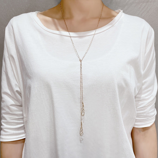 K14GF 緩やかに織り成す ラリエットネックレス|GFP8101PY