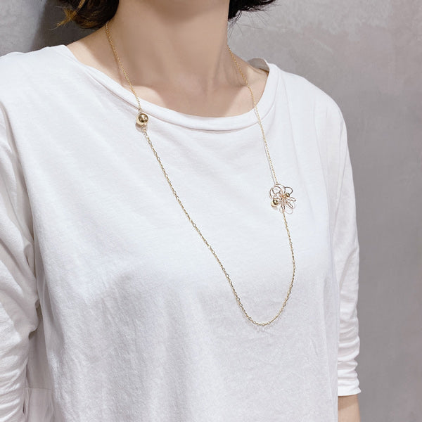 K14GF 鮮やかな花びらを表現 ネックレス|GFP8103PY