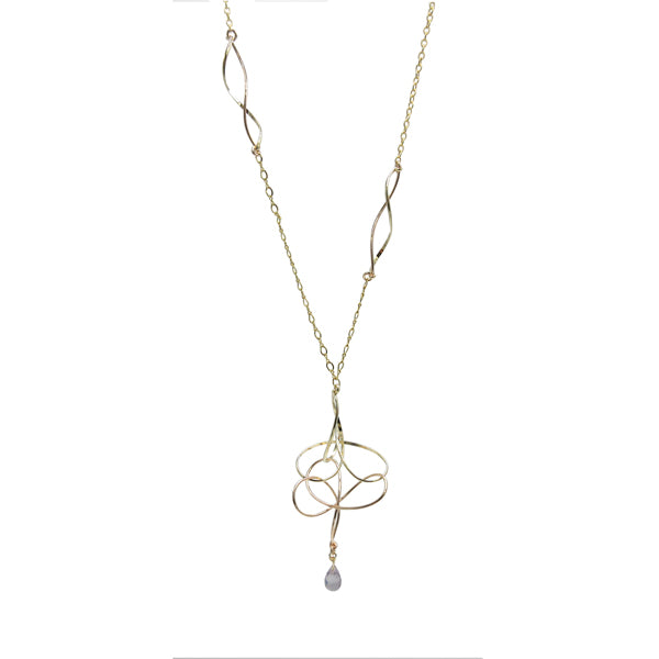 K14GF 淡い涼やかなアメシスト ネックレス|GFP8104PY